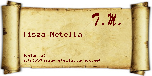 Tisza Metella névjegykártya